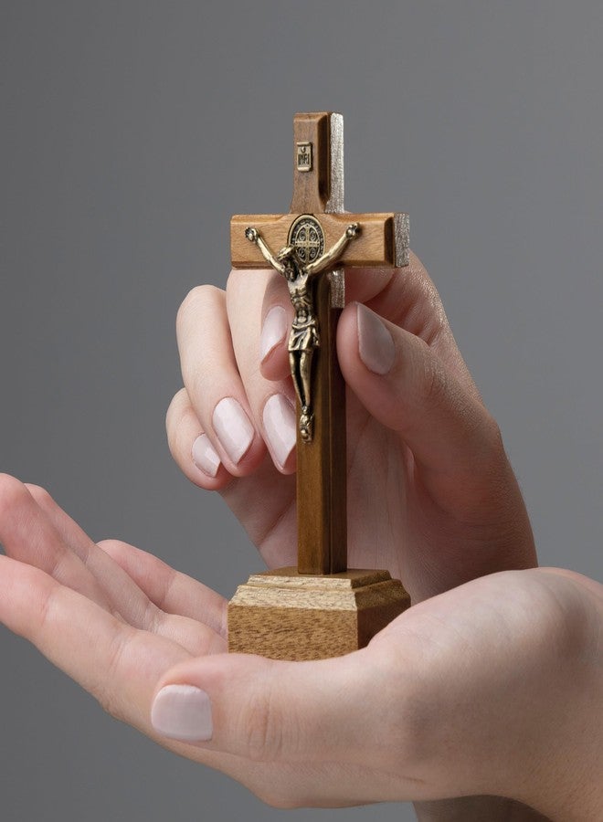 Intercession صليب القديس بنديكت للسفر بحجم الجيب، 3.5 بوصة، مناسب لوضعه على الطاولة - Image 3